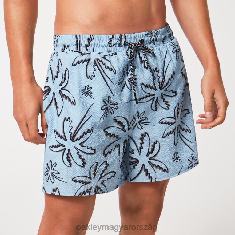 Oakley deco palms rc beachshort 6PVBJ2917 ruhák három vonal tenyér világoskék
