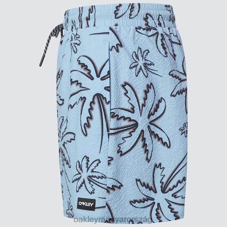 Oakley deco palms rc beachshort 6PVBJ2917 ruhák három vonal tenyér világoskék