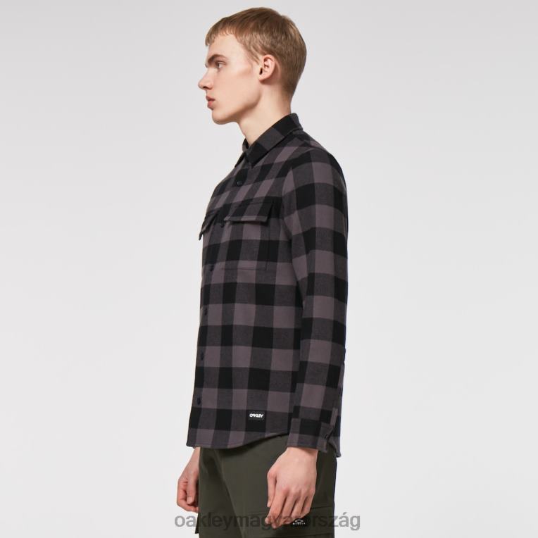 Oakley medve hangulatos flanel 6PVBJ2466 ruhák fekete/szürke csekk