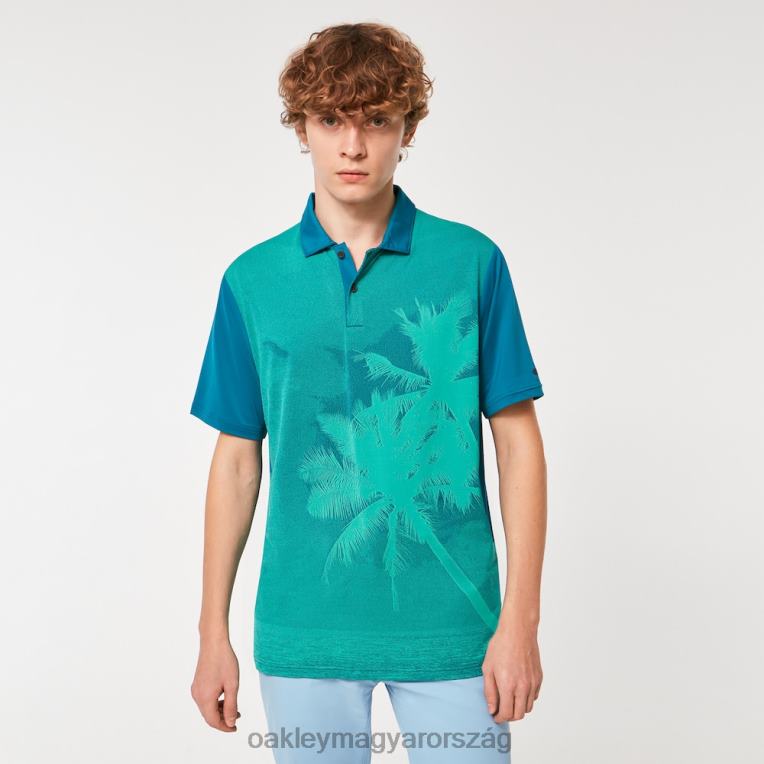 Oakley csökkenti a pólót 6PVBJ2181 ruhák aurora kék