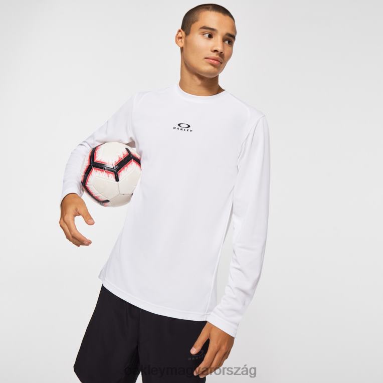 Oakley alapozó edzés hosszú ujjú póló 6PVBJ2409 ruhák fehér