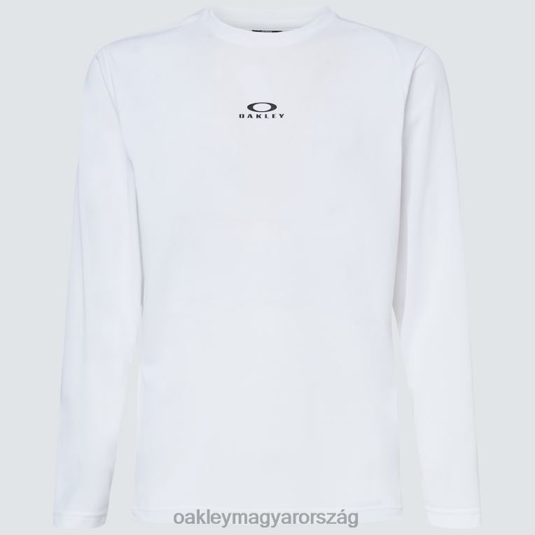 Oakley alapozó edzés hosszú ujjú póló 6PVBJ2409 ruhák fehér