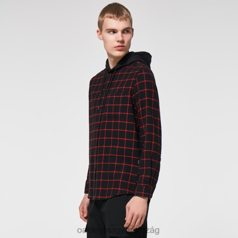 Oakley kapucnis gomb le 6PVBJ2468 ruhák fekete/piros csekk