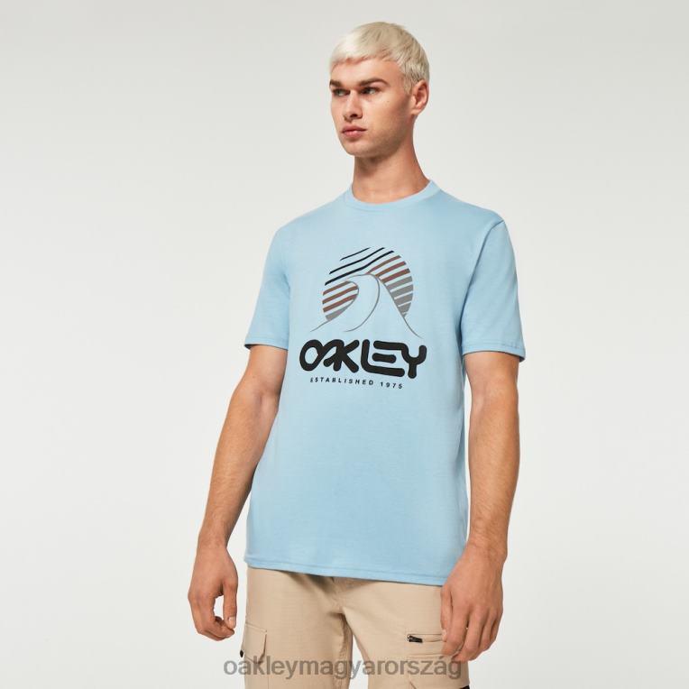Oakley one wave b1b póló 6PVBJ2139 ruhák kőmosó kék