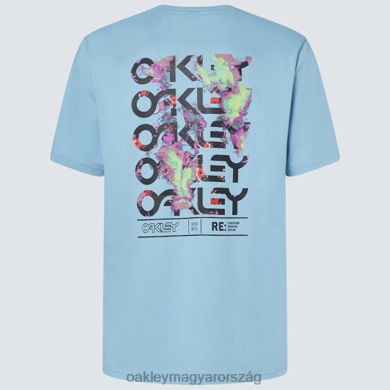 Oakley wynwood bark rc póló 6PVBJ2108 ruhák kőmosó kék