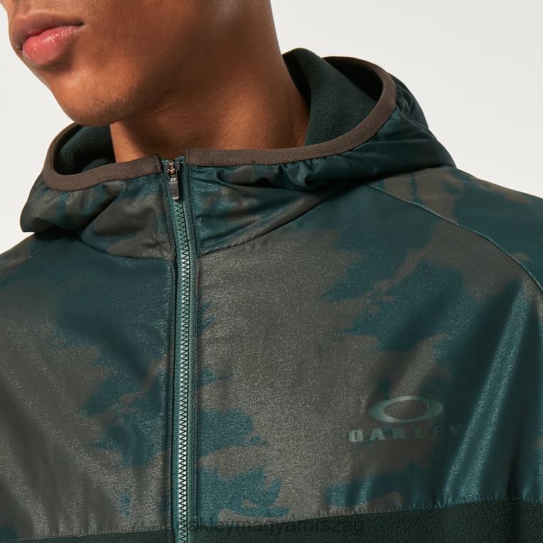 Oakley Wanderlust fz kapucnis pulcsi 6PVBJ2304 ruhák zöld/hegyi td nyomtatás