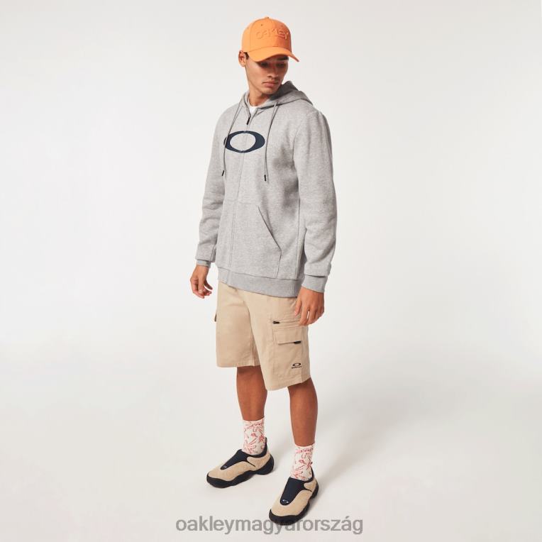 Oakley ellipszis, teljes cipzáras kapucnis pulcsi 6PVBJ2280 ruhák új gránit hthr