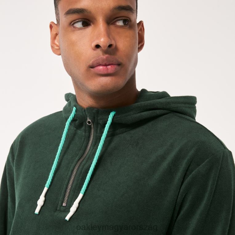 Oakley hajnali 1/4 cipzáras kapucnis pulcsi 6PVBJ2237 ruhák vadászzöld