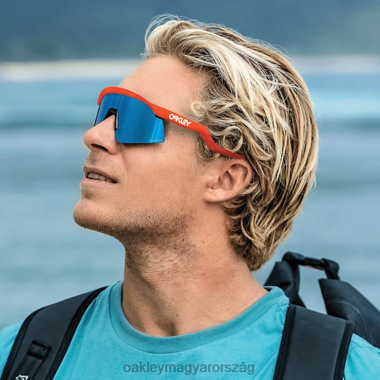 Oakley hidra 6PVBJ150 szemüveg prizm zafír lencsék, neon narancssárga keret