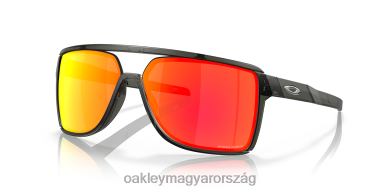 Oakley kastély 6PVBJ210 szemüveg prizm rubin lencsék, matt szürke füstkerettel