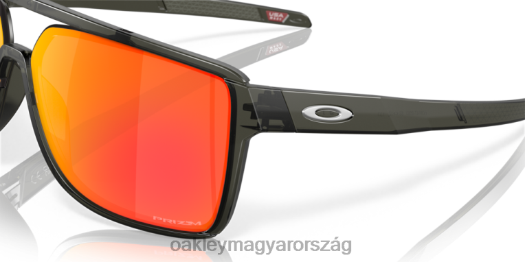 Oakley kastély 6PVBJ210 szemüveg prizm rubin lencsék, matt szürke füstkerettel