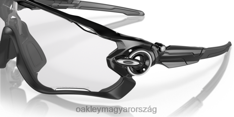 Oakley állkapocstörő 6PVBJ400 szemüveg átlátszó vagy fekete irídium fotokróm lencsék, polírozott fekete keret