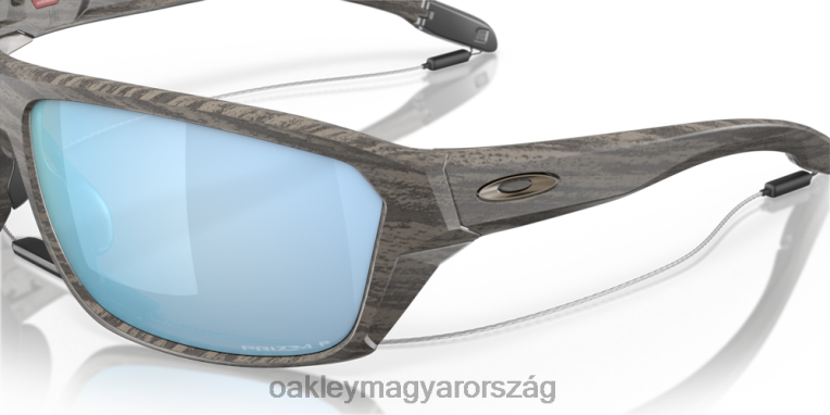 Oakley hasított lövés faanyag kollekció 6PVBJ300 szemüveg prizm mélyvíz polarizált lencsék, fa erezetű keret