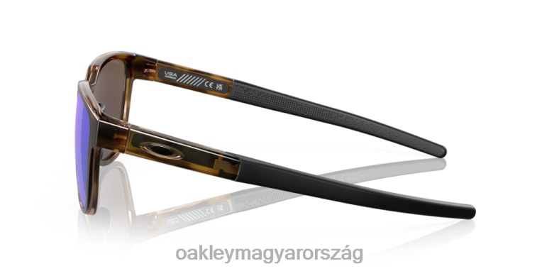 Oakley működtető (alacsony híd illeszkedés) 6PVBJ840 szemüveg prizm zafír polarizált lencsék, barna teknős váz