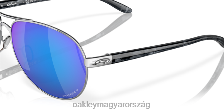Oakley Visszacsatolás 6PVBJ481 szemüveg prizm zafír polarizált lencsék, polírozott króm keret