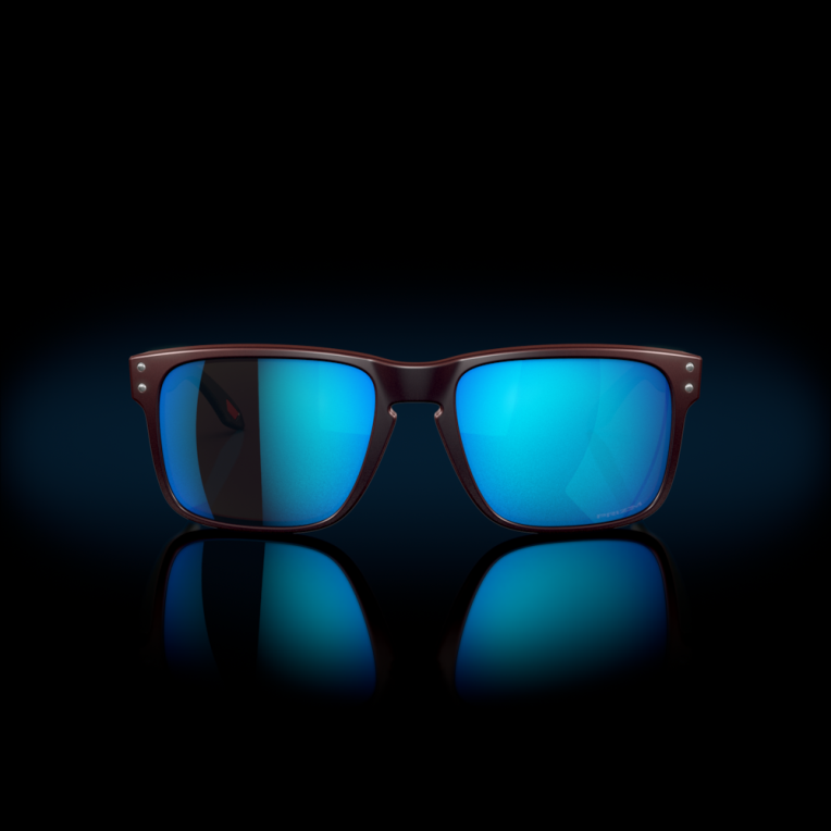 Oakley holbrook (low bridge fit) verve gyűjtemény 6PVBJ807 szemüveg prizm zafír lencsék, matt fekete/piros színeltoló keret