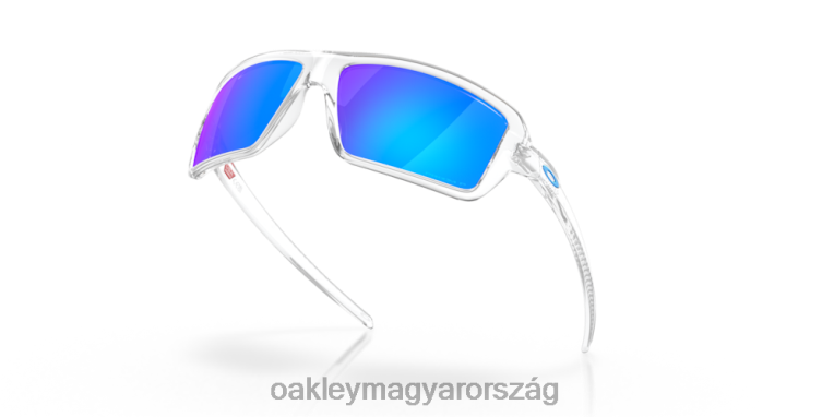 Oakley kábelek 6PVBJ669 szemüveg prizm zafír polarizált lencsék, polírozott átlátszó keret