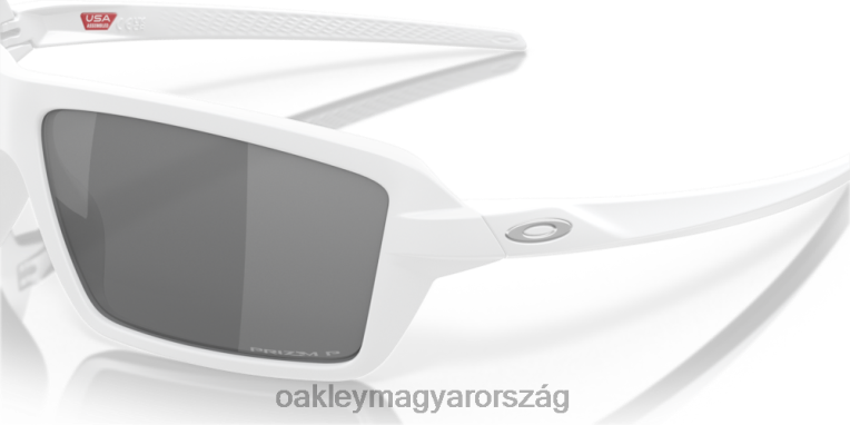 Oakley kábelek 6PVBJ674 szemüveg prizm fekete polarizált lencsék, matt fehér keret