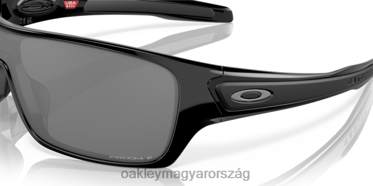 Oakley turbina rotor 6PVBJ157 szemüveg prizm fekete polarizált lencsék, polírozott fekete keret