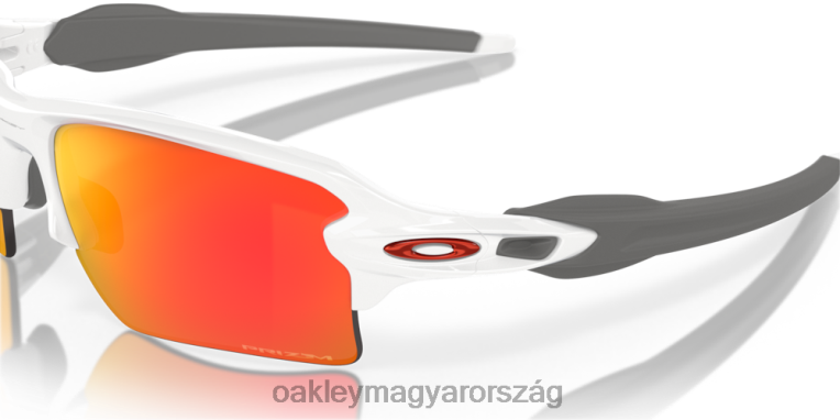 Oakley flak 2.0 xl team színek 6PVBJ138 szemüveg prizm rubin lencsék, polírozott fehér keret