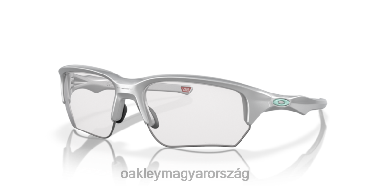 Oakley flak béta (alacsony híd illeszkedés) 6PVBJ923 szemüveg átlátszó vagy fekete irídium fotokróm lencsék, ezüst kerettel
