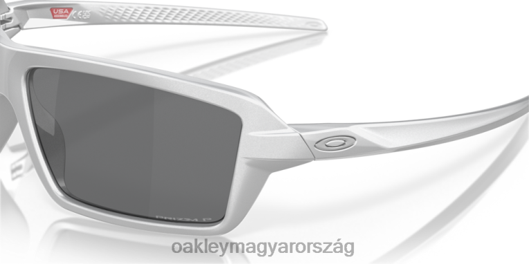 Oakley kábelek x-ezüst kollekció 6PVBJ676 szemüveg prizm fekete polarizált lencsék, x-ezüst kerettel