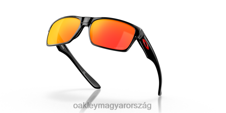 Oakley két arc 6PVBJ692 szemüveg prizm rubin lencsék, polírozott fekete keret