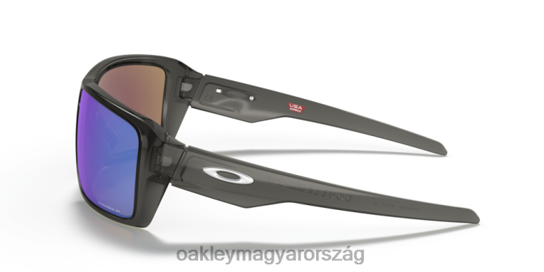 Oakley kettős él 6PVBJ503 szemüveg prizm zafír polarizált lencsék, szürke füstkerettel
