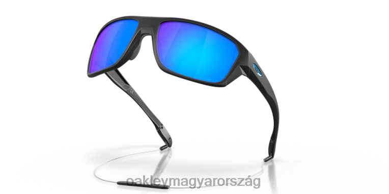 Oakley osztott lövés 6PVBJ302 szemüveg prizm zafír polarizált lencsék, matt fekete kerettel