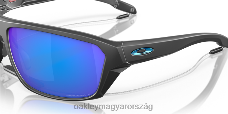 Oakley osztott lövés 6PVBJ302 szemüveg prizm zafír polarizált lencsék, matt fekete kerettel