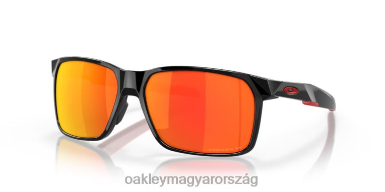 Oakley portál x 6PVBJ338 szemüveg prizm rubin polarizált lencsék, polírozott fekete keret