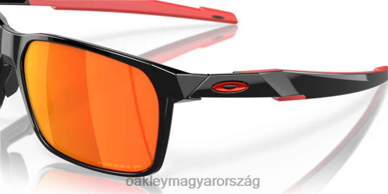 Oakley portál x 6PVBJ338 szemüveg prizm rubin polarizált lencsék, polírozott fekete keret