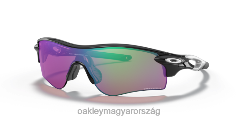 Oakley radarzár út (alacsony híd illeszkedés) 6PVBJ700 szemüveg prizm golflencsék, polírozott fekete keret