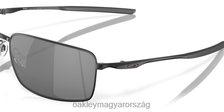 Oakley szögletes drót 6PVBJ496 szemüveg fekete irídium polarizált lencsék, matt fekete keret